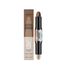 2-In-1 Contour & Highlight Stick, Dual-Head, Natural & Smooth