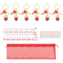Porte-clés en forme de cœur d'amour, accessoire de fête,