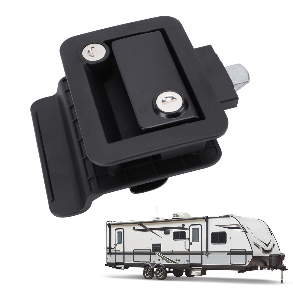 Travel Trailer Door Lock Zinc Alloy With Back Locking Switch For Safe Camping 8441364216621