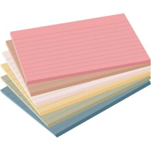 Karteikarten zum Lernen, linierte Karteikarten (10 x 15 cm) in verschiedenen Farben, stabiles Kartonpapier mit knitterfreiem, glattem Papier, ideal