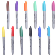Rotuladores de pintura permanente, juego de 12 rotuladores de tinta a base de aceite de colores, rotuladores de pintura a base de aceite resistentes