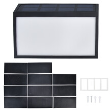 Placa de número residencial solar com iluminação LED ajustável, luz noturna decorativa com molduras elegantes em acrílico e design versátil
