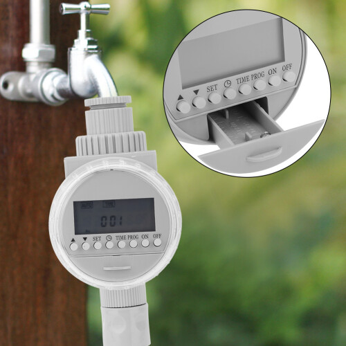 Water Saving Programmable Irrigation Timer System Solar Powered Auto Watering Controller With LCD Screen And Sealed Protection 1