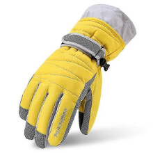 (XL, Yellow) Winter Warm Mountain Snowboard Ski Gloves Men Women Cold Snow Skiing Mittens Waterproof Snowmobile
