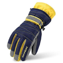 (L, Dark Blue) Winter Warm Mountain Snowboard Ski Gloves Men Women Cold Snow Skiing Mittens Waterproof Snowmobile