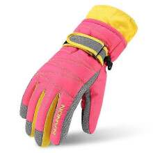 (XL, Rose) Winter Warm Mountain Snowboard Ski Gloves Men Women Cold Snow Skiing Mittens Waterproof Snowmobile