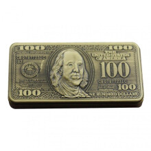 Dollars Embossed Metal Butane Lighter Windproof Performance for Men Adults Teens