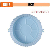 (18cm Blue) 7 Even Cake Cups Air Fryer Accessories Round Muffin Cup Mold Microwave Oven Baking Mold Baking Tray Cake Pan Baking Bakeware Mat