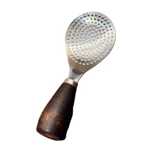 Cuillère à riz avec manche en bois,-poignée en plastique ronde