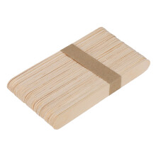 Holz-Wachsspatel, 50 Stück, 15 x 2,2 x 0,1 cm, Natur