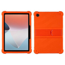 (Orange) Protective Cover For Oppo Pad Air 10.36-inch 2022 With Pc Kickstand, Fall Protection Soft Silicone Tablet Case