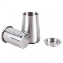 (Silver) Coffee Sifter Fine Mesh Good Filtering Effect Stainless Steel Coffee Powder Sifter Sieve Filter Container With Lid For Home Cafe