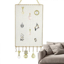 (Red) Earring Wall Organizer Earring Holder Wall Mounted Earring Hanger Jewelry Display Stand Hanging Organizer For Women Girls