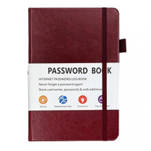 (Red Wine) Password Notebook Premium Paper Notebook for Log Internet Website Information