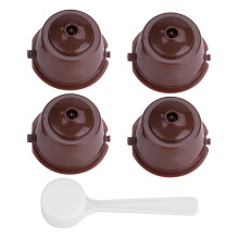 Kaffekapsler i rustfritt stål, spar penger på ferdigfylte alternativer. Gjør-det-selv-kaffe for personlige blandinger, 4 stk.