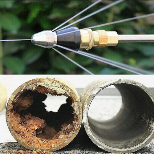 (1pcs) 1/2pcs Powerful Nozzle for Drain Cleaning Reusable Drainage Pipe Flusher for Garden Use 2