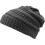 (Grey) Ladies Knitted Winter Hat With Hole For Ponytail 2