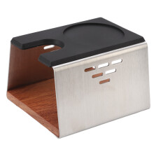 Tapete de compactação compacto, suporte para tamper de café expresso com suporte multifuncional para ferramentas de café expresso de 51, 54 e 58