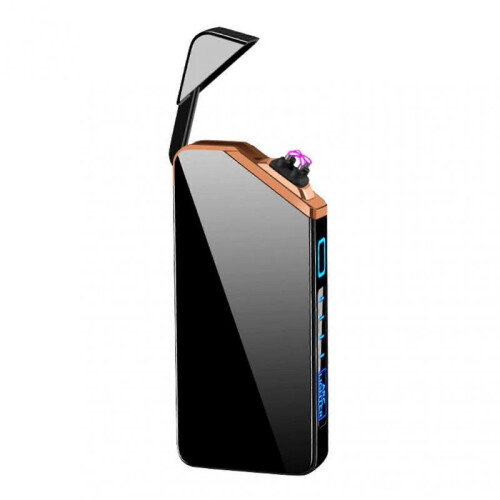 (Black) Rechargeable Windproof Lighter Windproof Flameless for Lighter Lover