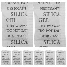 Silica Gel Packets 50Pcs Desiccant Packet for Humidity Control Storage Moisture Absorbers Transparent