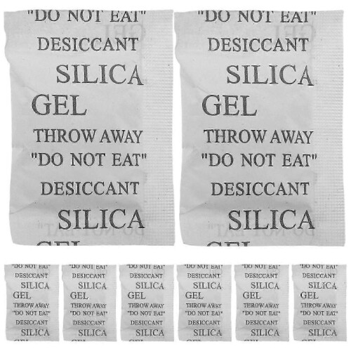 Silica Gel Packets 50Pcs Desiccant Packet for Humidity Control Storage Moisture Absorbers Transparent