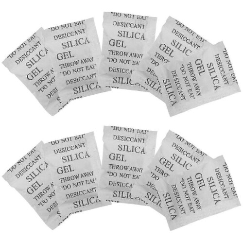 Silica Gel Packets 50Pcs Desiccant Packet for Humidity Control Storage Moisture Absorbers Transparent 1