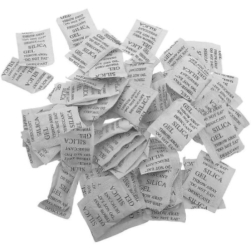 Silica Gel Packets 50Pcs Desiccant Packet for Humidity Control Storage Moisture Absorbers Transparent 2