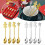 (Glod) Xmas Dessert Spoon Set Elegant Rustproof Flatware Set for Home Kitchen 2