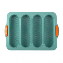 (Dark Green) Silicone Baking Stencils for Kitchen Silicone 4 Lattice Elliptical-Baguette Cake Stencils Kitchen DIY Accessories