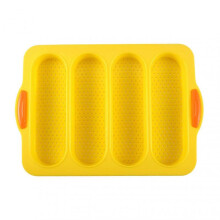 (Yellow) Silicone Baking Stencils for Kitchen Silicone 4 Lattice Elliptical-Baguette Cake Stencils Kitchen DIY Accessories