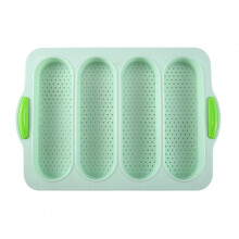(Light green) Silicone Baking Stencils for Kitchen Silicone 4 Lattice Elliptical-Baguette Cake Stencils Kitchen DIY Accessories