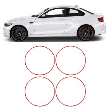 4Pcs Aluminum Alloy 17 Inch Wheel Rim Protector Ring for Flat Edges
