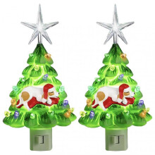 (2pcs) Xmas Dog Night Light For Kids Decorative Tree Nightlight Plug in for Home Decor