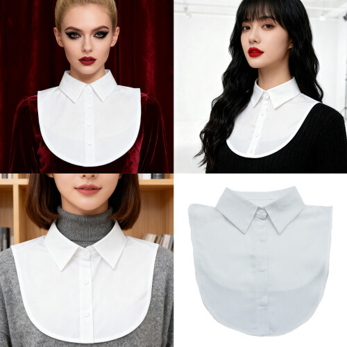 Adjustable False Collar Neckpiece For Business Event-white 2