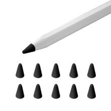 (black) Silicone Writing Protection Tips Compatible  With Apple Pencil 1st/2nd Gen Non -slip Silent- 10pcs
