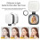 (White)Phone Fill Light with Mirror Wireless Rechargeable Rings Light for Live 3
