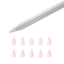 (pink) Silicone Writing Protection Tips Compatible  With Apple Pencil 1st/2nd Gen Non -slip Silent- 10pcs