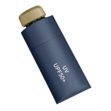 (Haze Blue) Ultra-Light Flat Umbrella UV Sun Protection Umbrella Rain Umbrella Small Portable