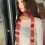 Striped Color Blocking Warm Scarf-Rice green color dot 6
