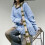 Striped Color Blocking Warm Scarf-Rice green color dot 7