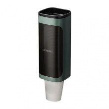 (Single Tube, Green) Wall Hanging Disposable Cup Dispenser Dustproof Cup Storage Shelf for Parties Weddings