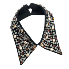 Crystal Decors Detachable Collar Faux Collar Accessory-Black