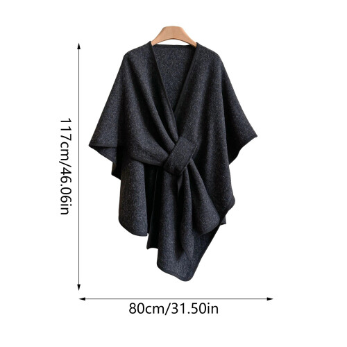 Soft Reversible Shawl For Autumn Winter Warmth Lightweight-Gray 1