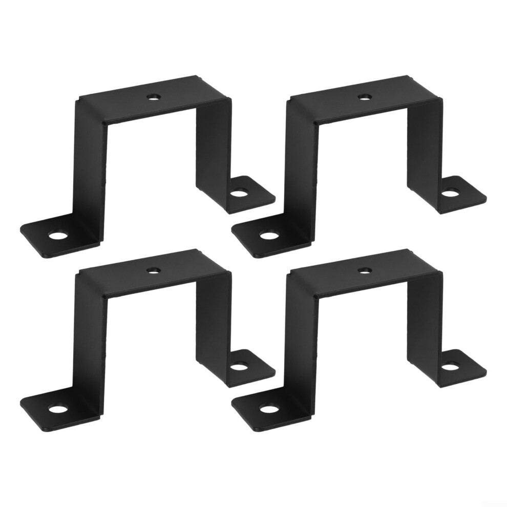Square Pipe Clamp 4 Pack U Shaped Connector Fence Post Wall Fixing Bracket Heavy Duty Conduit Clamps 2In 9323874222394
