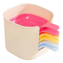 6 Pcs Plastic Sauce Bowls with Storage Rack Space Saving Mini Bowl for Side Dish for Outdoor Grilling Patios