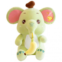(35cm, Green) 25/35/45cm Elephant Plush Toy Cute Banana Elephant Stuffed Animal Doll for Kid Adults Gifts