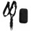 (Black shoulder pads) Multifunctional Nylon Strap Single Point Diagonal Safety Strap for Hiking Climbing 1
