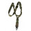 (Green Color) Multifunctional Nylon Strap Single Point Diagonal Safety Strap for Hiking Climbing 1