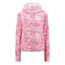 (2XL, rose red) Womens UPF 50+ Sun Protection Jacket Hoodie Jacket Outdoor