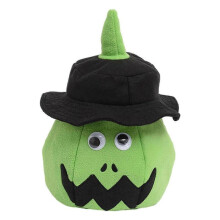 (Green) 2025 Halloween Bucket Pumpkin Bucket with Lid with Hat Snacks, Goodie Bags with Light